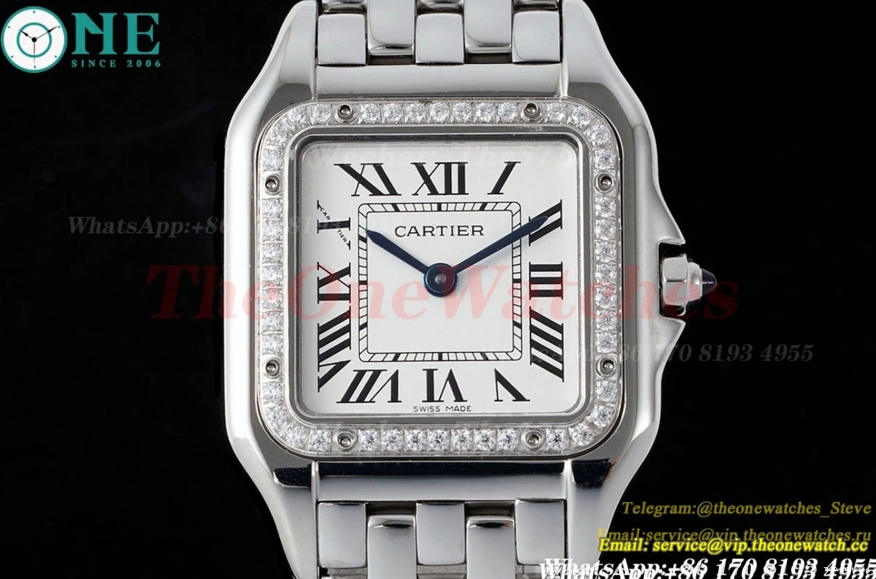 Quartz Panthere De SS SS Secrete 27mm Dial Ladies White AF 0213